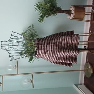 Max Studio Houndstooth Mini Skirt Small